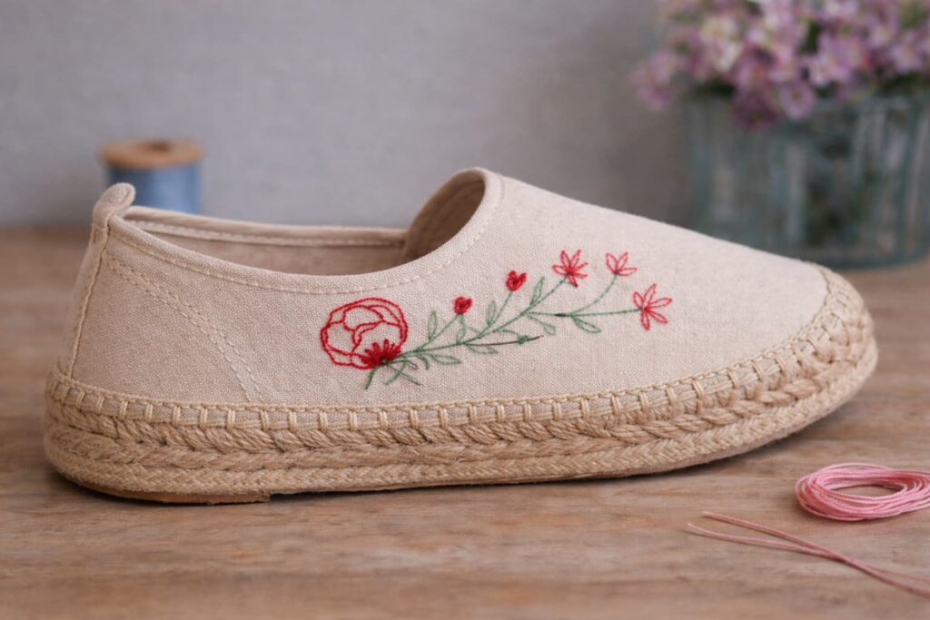 espadrille brodée