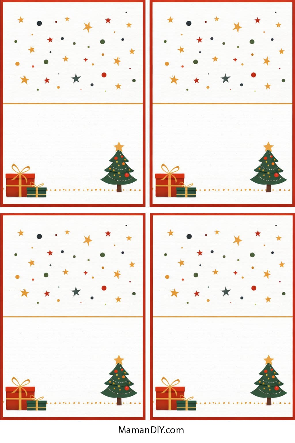 marque places noël sapin cadeau