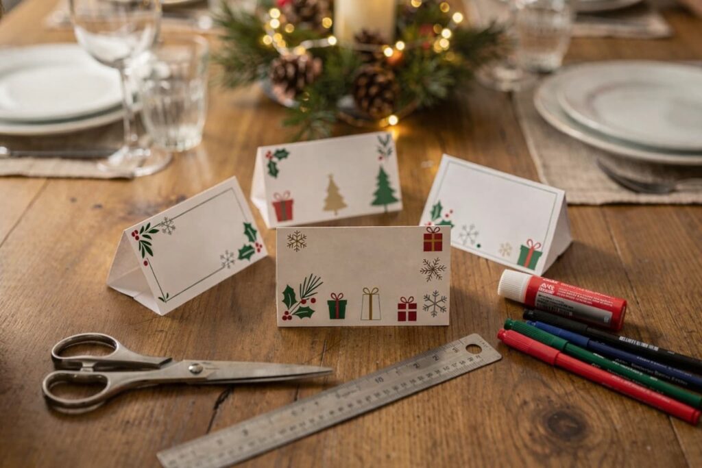 marque places noël table